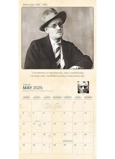 Irish Writers 2025 Calendar
